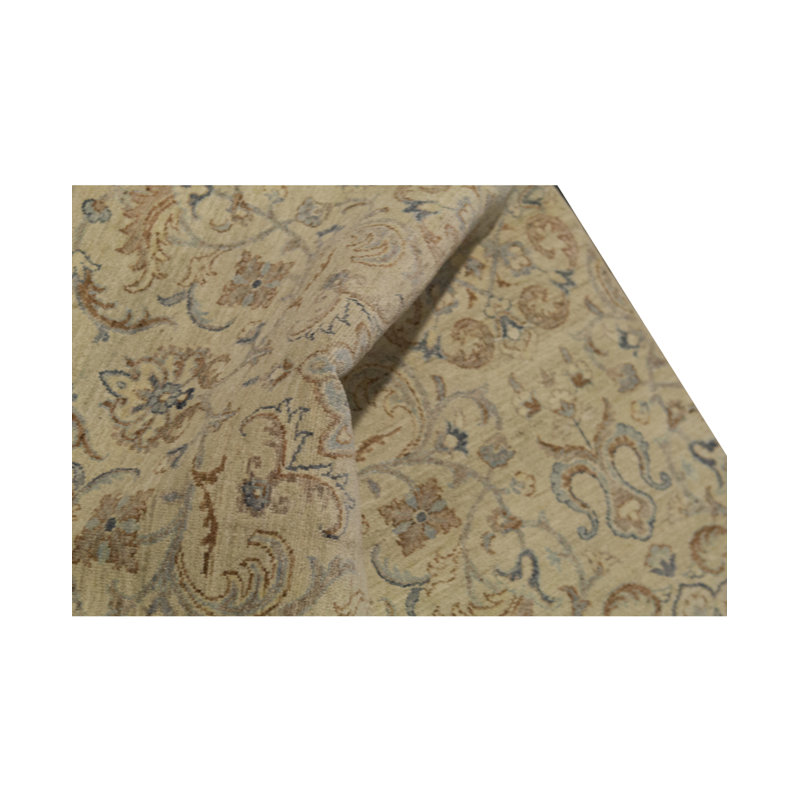 Tapis bleu clair noué à la main de haute qualité