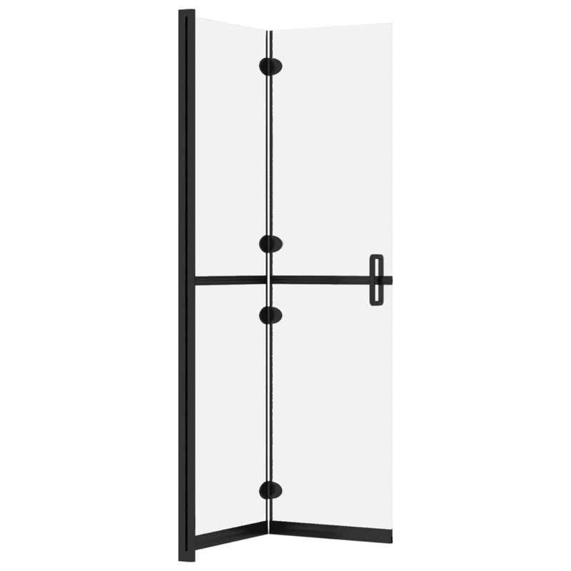 Mckissick Folding / Bi-Fold Semi-Frameless Tub Door with Frosted Glass, 190cm H x 100cm W