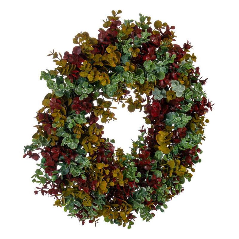 Faux Eucalyptus Plastic 18'' Wreath