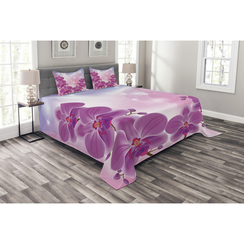 Adhan Bedspread Set with Pillow Sham, 220 x 220 cm Bedspread - 2 Shams