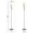 65.5"H Gladkowski Gold & Silver Candlestick Floor Lamp