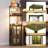 65" Corner Bar Cabinet with Power Outlet and LED Strip-462600241