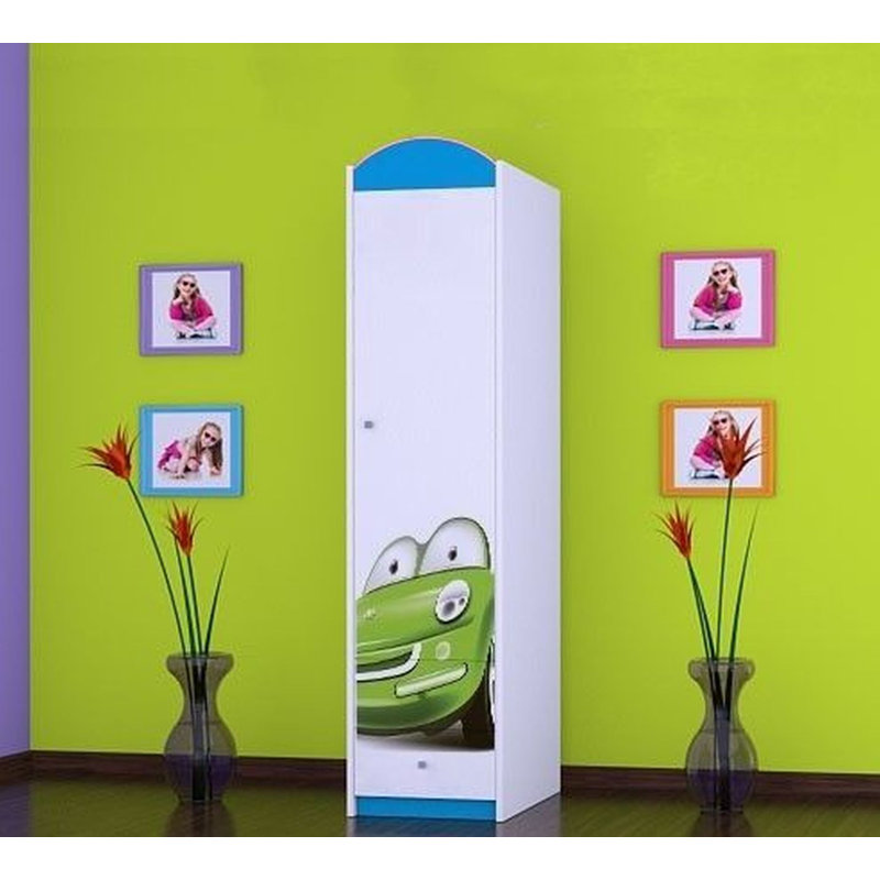 Kangley 1 Door Wardrobe, Blue