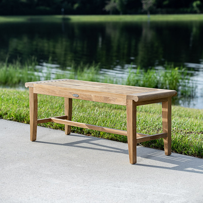Laguna 4 Feet Teak Backless Bench for Indoor and Outdoor Use
