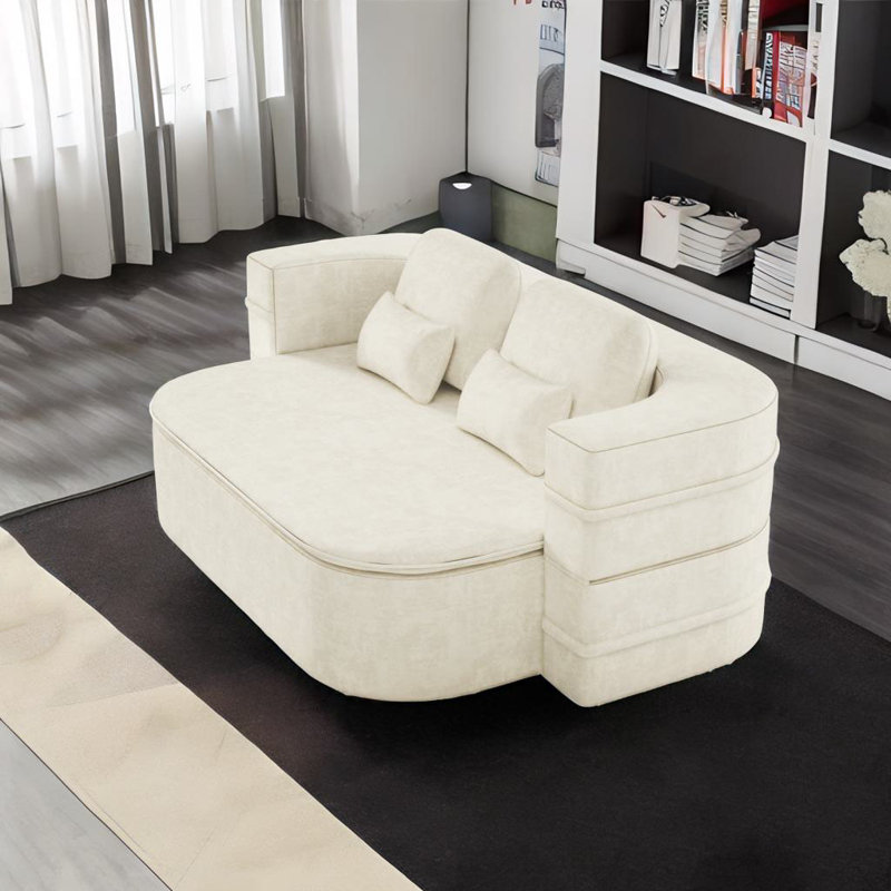 Canapé 2 en 1 pliable, Beige