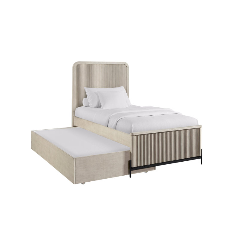 Lit gigogne double Taupe