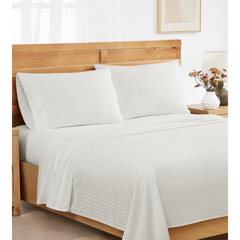 Ensemble de draps Royal Signature, Ensemble de draps pour très grand lit avec un dra, Blanc