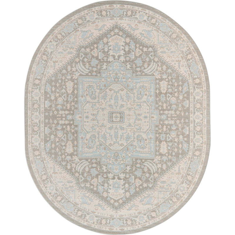 Shaundrelle Oriental Indoor Rug, Oval 8' x 10'