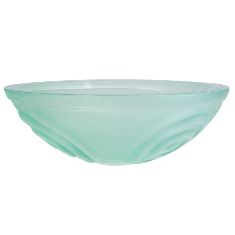 Lavabo de salle de bain vasque circulaire en verre Swirls