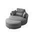 Fauteuil club moderne gris foncé Accent