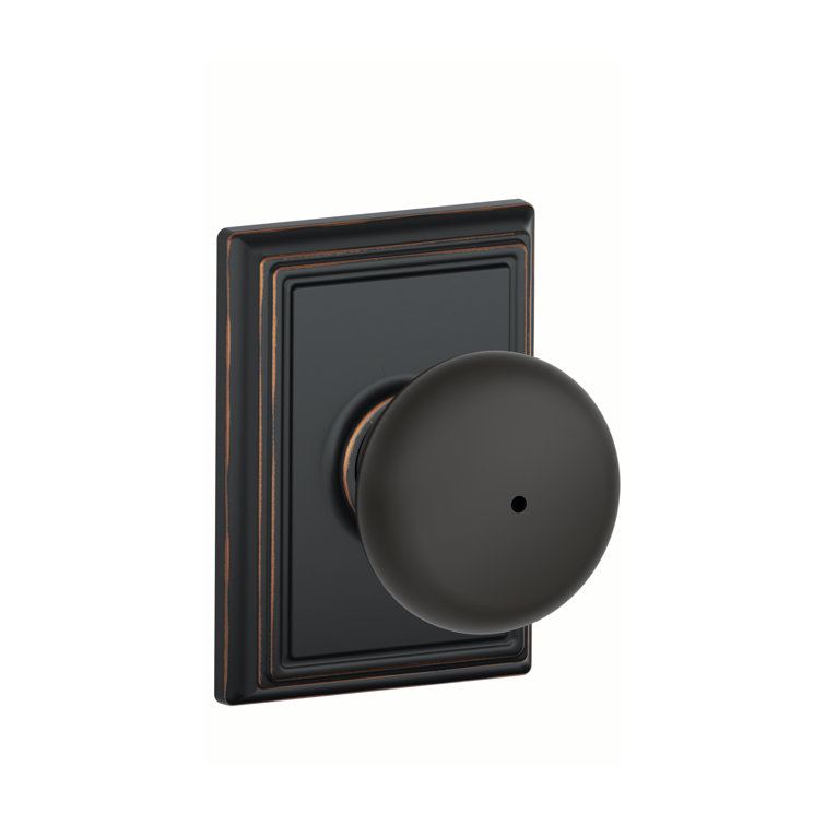 Plymouth Bed and Bath Lock Knob with Addison Trim