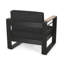 Fauteuil club à structure en aluminium - stable, eau, latte classique, structure extérieure l 31,44 po, coussins d'eau, latte ouverte, P 27,25 po