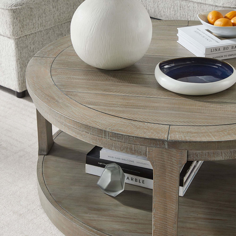 Grande table basse 40 po Mid-Century, Marron clair