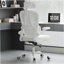 Chaise de bureau ergonomique, chaise de bureau avec appui-tête et soutien lombaire, chaise de bureau pivotante à haut dossier avec appui-tête pour chambre à coucher, cadeaux-1444258828-1444258866