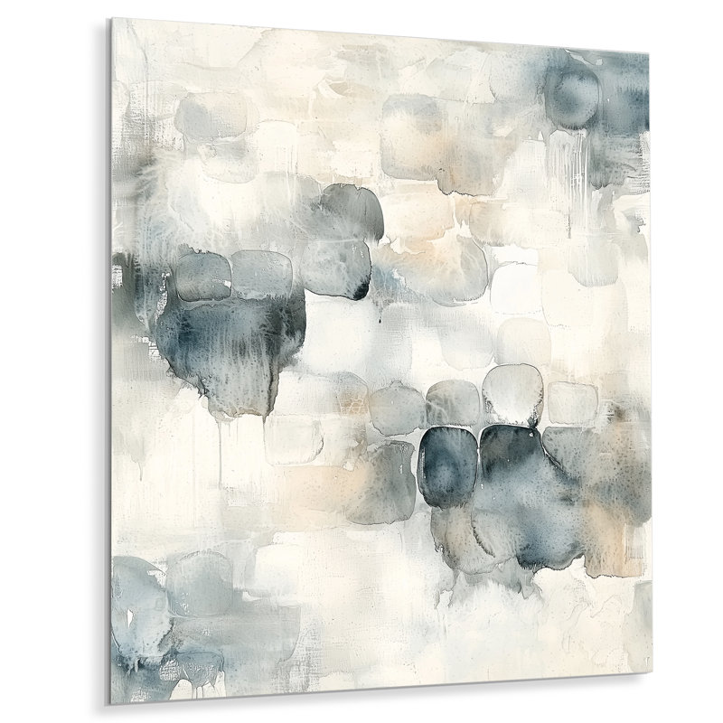 Minimal Circle Explosion Of Ink II - Geometric Metal Wall Decor, Modern Metal Print, 32" H x 16" W x 0.84" D