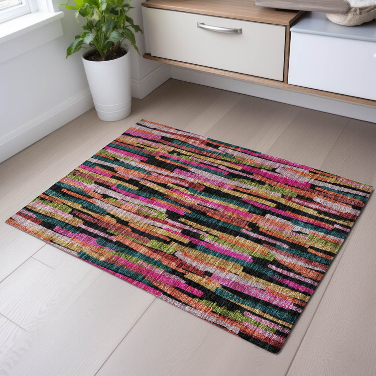 Premium Machine Washable Dahl AMF1079 Stripes Rug