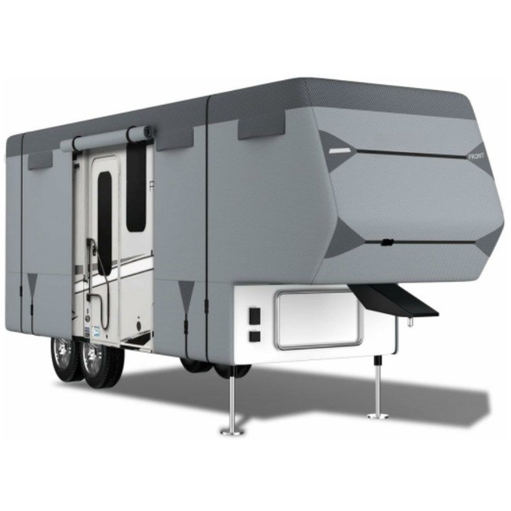 Housse de camping-car de 5ème roue améliorée 7 couches avec housse de camping imperméable et résistante aux rayons UV pour 31 à 34 pieds