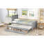 Lit plateforme simple avec lit gigogne et tiroirs-1949012348