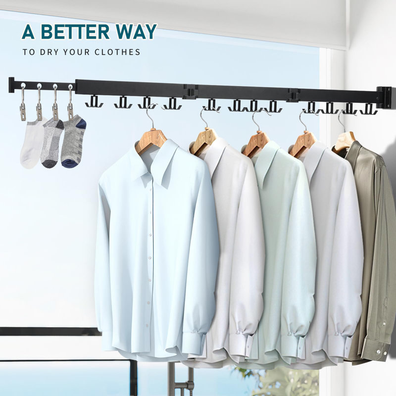 Dallon 36.5cm Wall Mounted Clothes Rack
