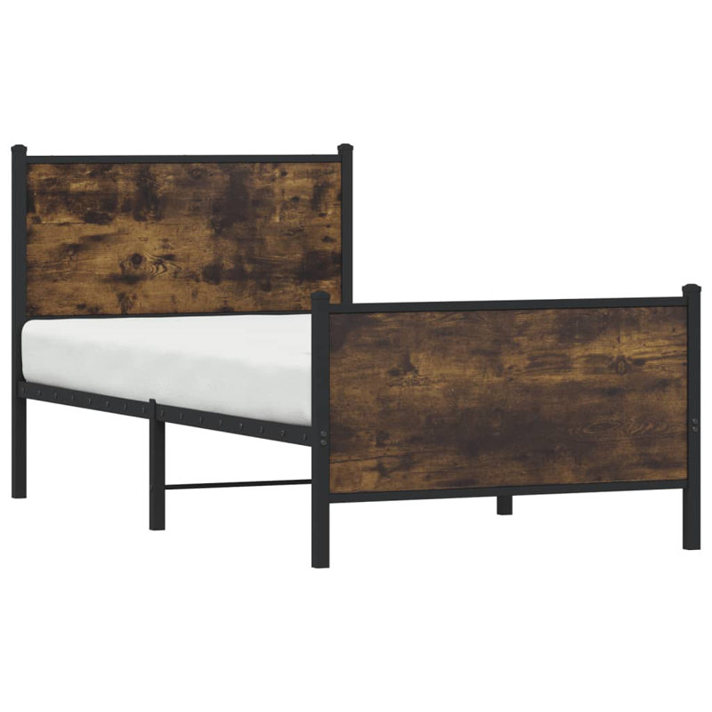 Callisburg Bed Frame, 90 x 190 cm, Smoked Oak
