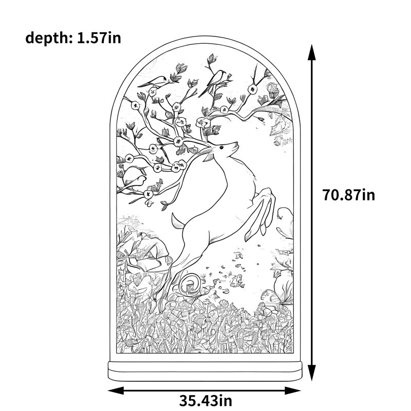 Neacola, H 70,87 po x l 35,43 po x P 1,57 po