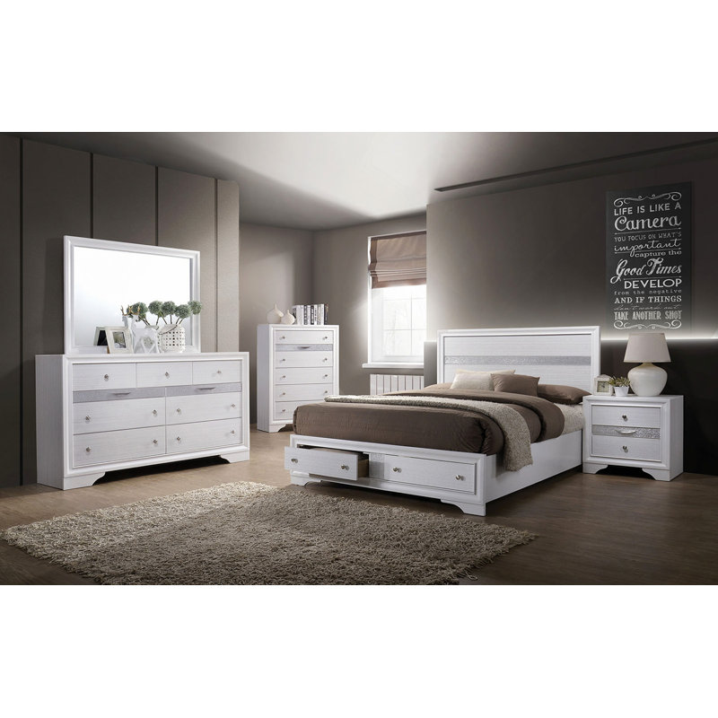 Table de chevet contemporaine 1Pc, Blanc