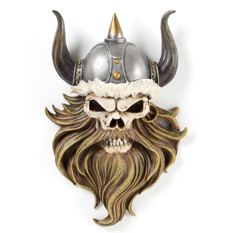 Design Toscano The Skull of Valhalla Viking Warrior Novelty Wall