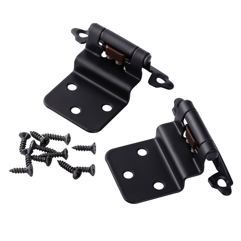 Inset Hinge 3/8" Cabinet Self Closing 20 pieces, Black