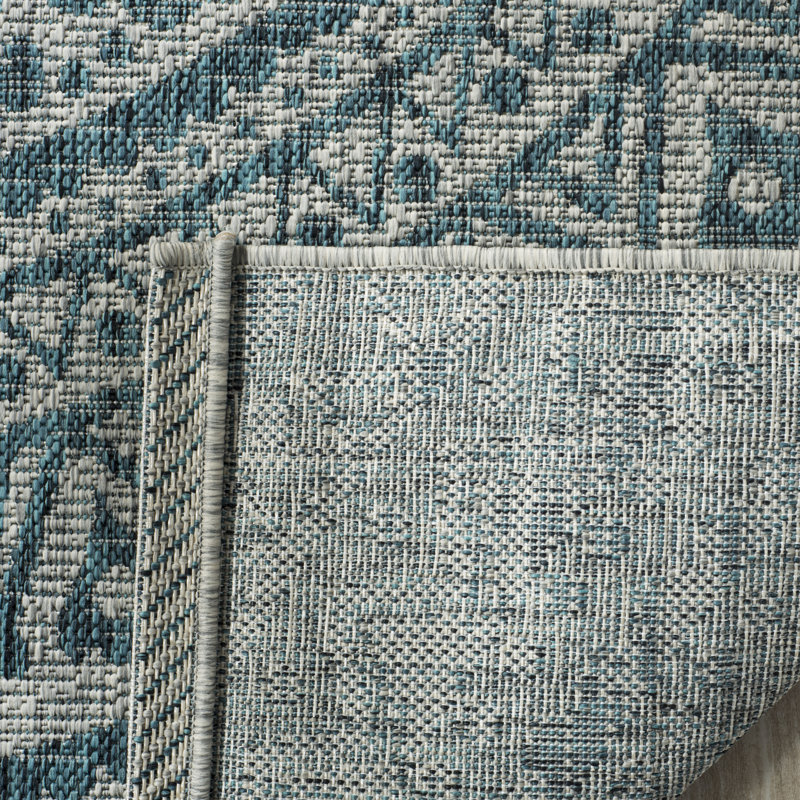 Amedee Performance Floral Indoor/Outdoor Area Rug, Square 3'