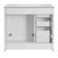 Ensemble de meuble-lavabo 36 po avec lavabo en céramique, armoire de rangement en bois massif, ensemble de meuble-lavabo autoportant avec 3 tiroirs et portes à fermeture douce-115672132