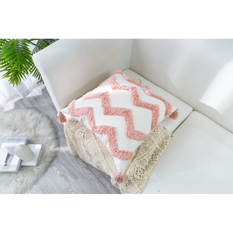 Housse de coussin Aveda, Rose, H 18 po x l 18 po