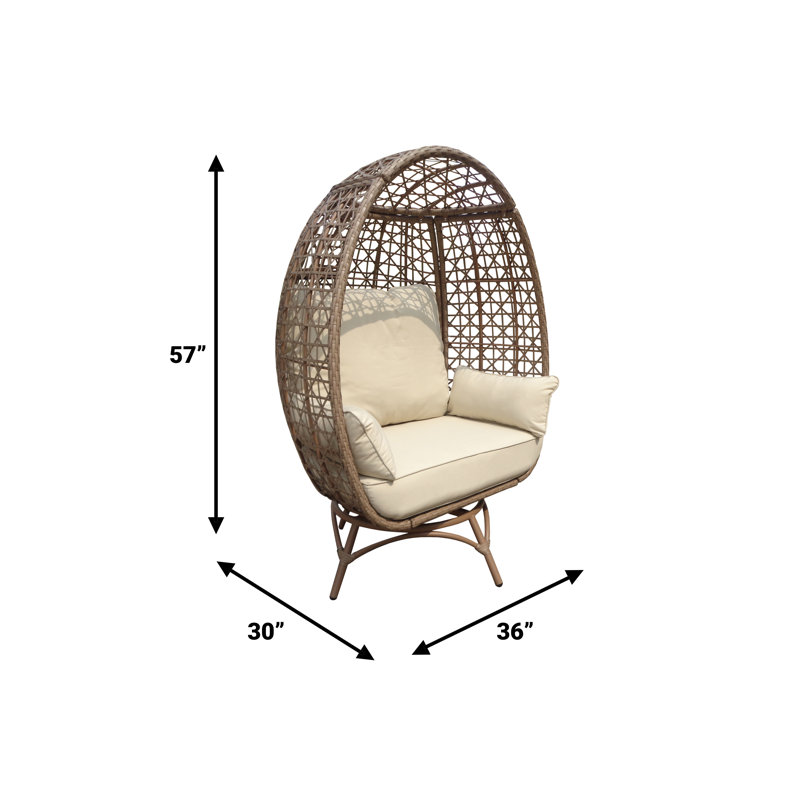 Rio Vista Swivel Egg Chair with Cushions