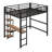 Mandy Full Size Metal Loft Bed with Built-in Desk-1281868444