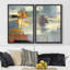 «Abstract Abstract Paint Effect», reproduction d'art sur toile-87607501-87607502