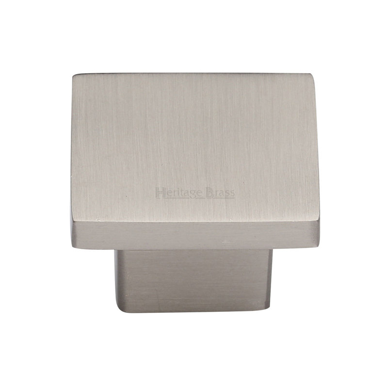 Heritage Brass Cabinet Knob Classic Square Design, 2.8cm H x 4cm W x 4cm D