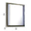 Levi Dresser Mirror, 38 Inch, Leaf Pattern Moulding W LED, Dark Grey Wood