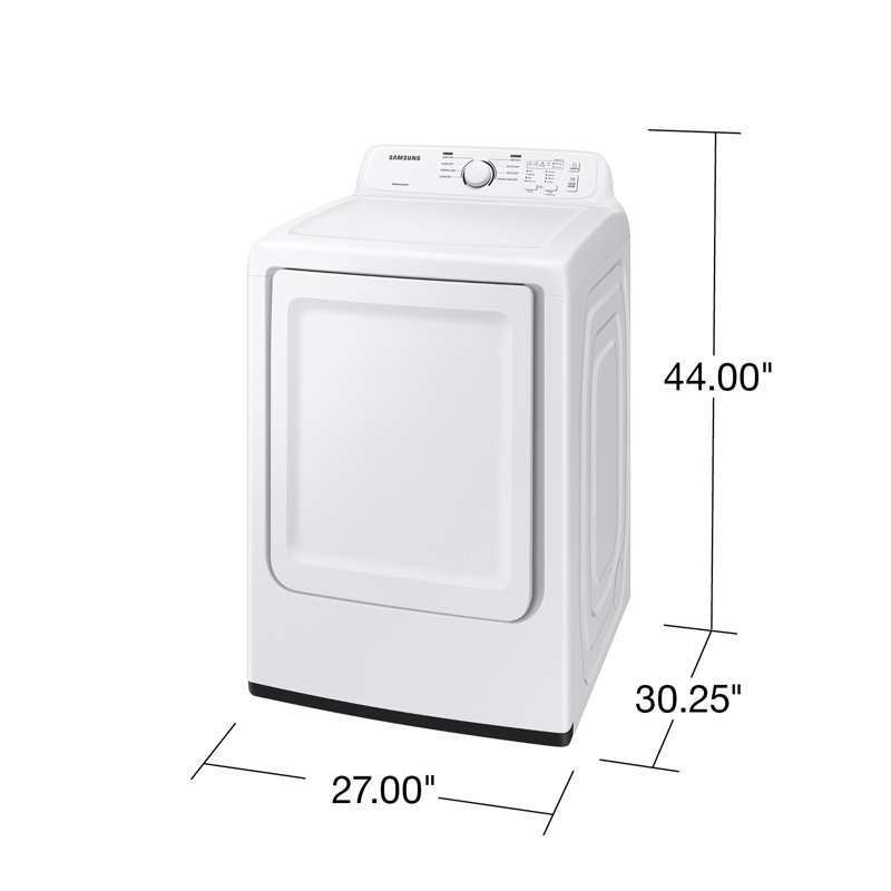 7.2 cu. ft. White Electric Dryer with Sensor Dry and Moisture Sensing