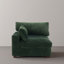 Upholstered Faux Rabbit Fur Flannel Armchair with Pillow Back, One Arm Single Chair Module Part For Sectional Sofa-1013185034