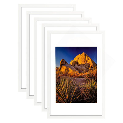 Cadre photo cadre mural en PVC 14,2 W * 3,1 P * 20,3 H / 7,9 lb, paquet de 5