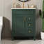 Meuble-lavabo autoportant de 24 po de style français avec lavabo en céramique-1351789808