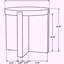 Table d'appoint ronde en acajou brun Alexander