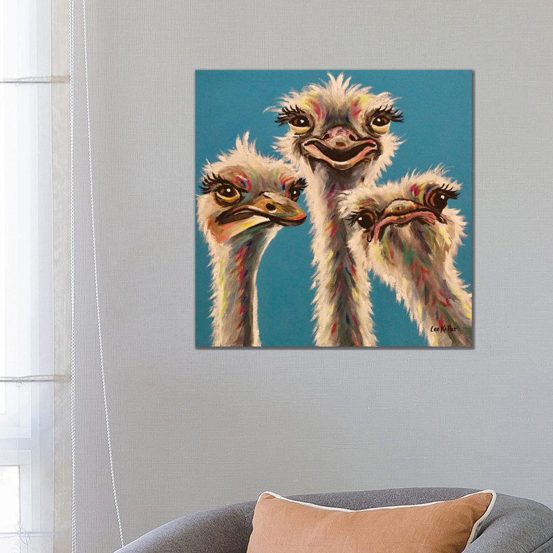 Always, Ostrich Edition' by Hippie Hound Studios - Wrapped Canvas Print, 66.04 cm H x 66.04 cm W x 1.91 cm D