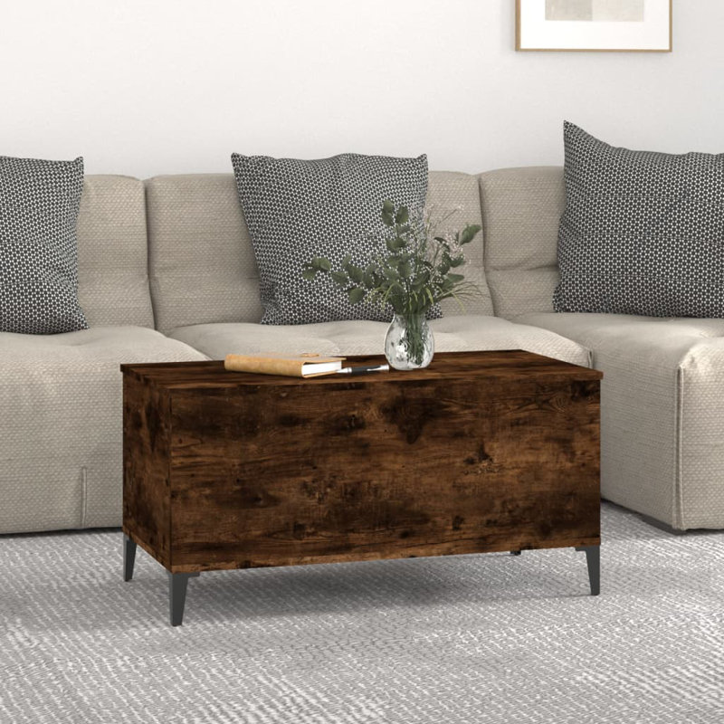 Amyna Lift Top Coffee Table with Storage, smoked oak