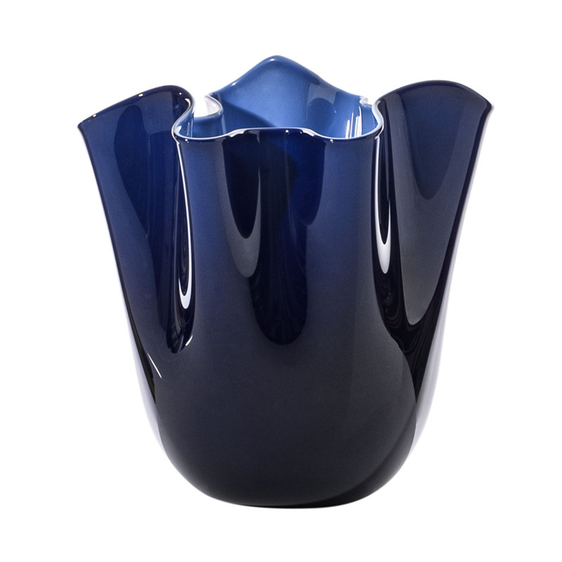 Venini Fazzoletto Vase, Beige, 5.31" H x 5.31" W x 5.31" D