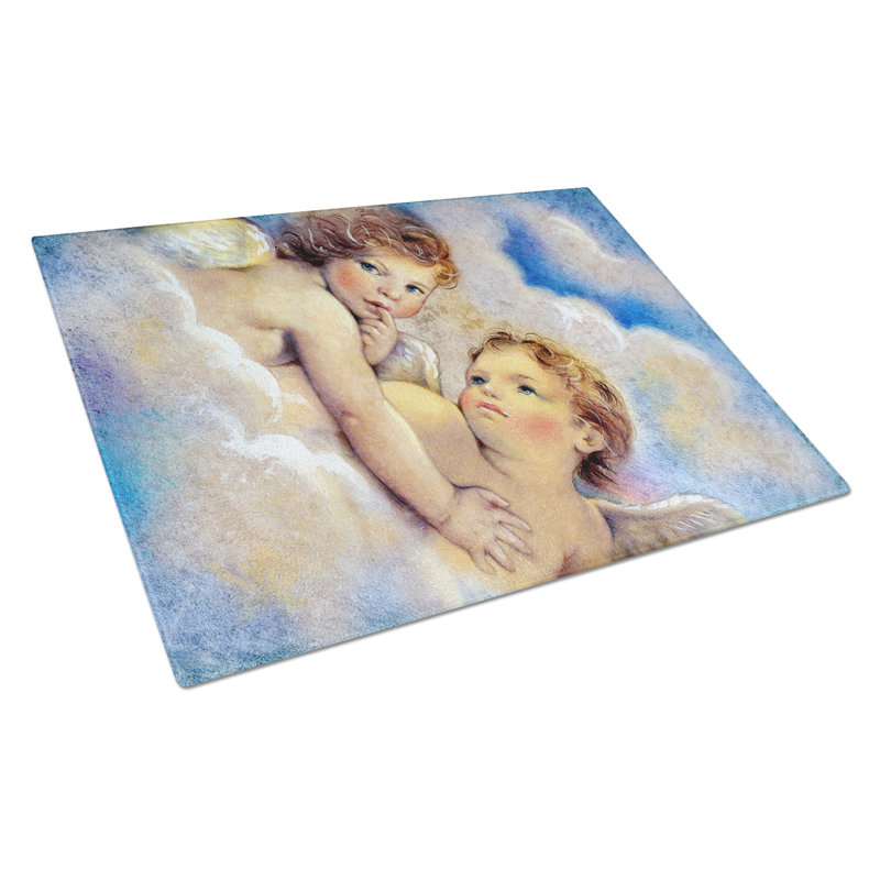 Caroline's Treasures Angels Glass Cutting Board