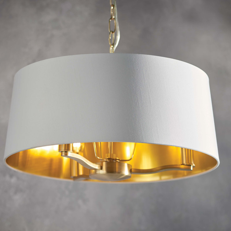 Hope 3 - Light Drum Chandelier, Brushed Gold