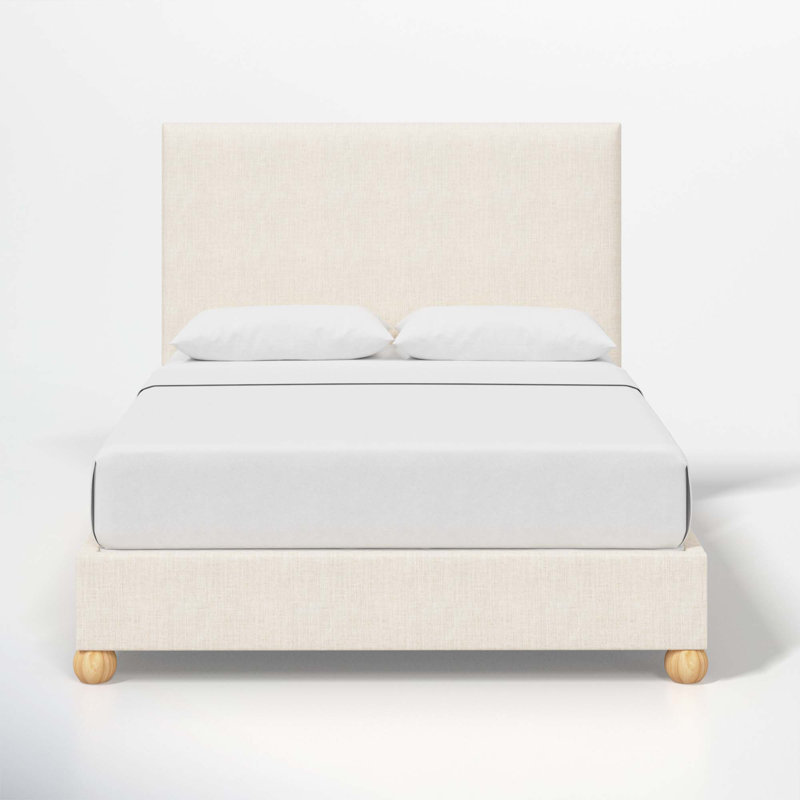 Benita Upholstered Standard Bed, Queen, Classic Talc Linen