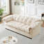 Canapé 94,8 po beige chenille nuage, assise profonde avec structure en bois massif, sans assemblage-1819621313