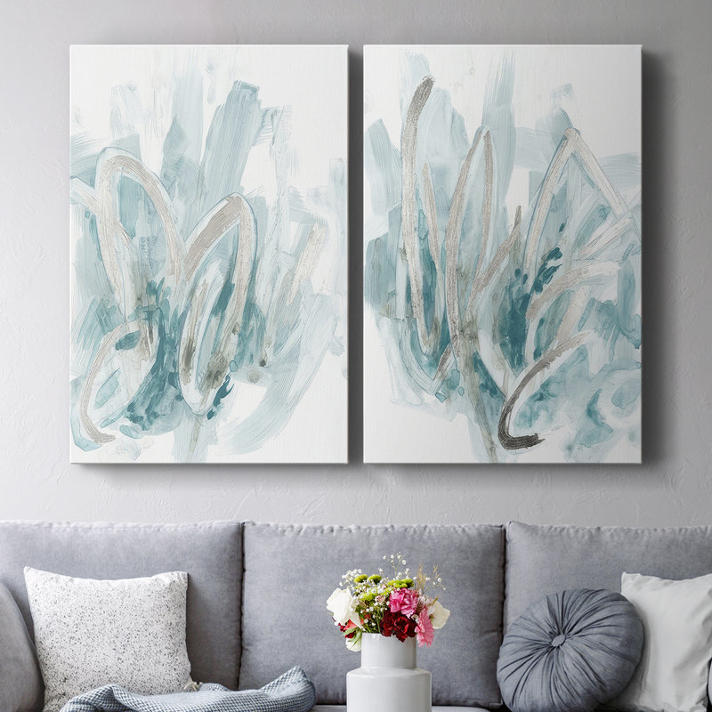 Embellished Aquatic Energy I-Premium Gallery Wrapped Canvas -Ready to Hang, 36" H x 48" W