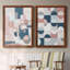 Modern Geo - ensemble de 2 peintures sur toile encadrées-742107972-742107992